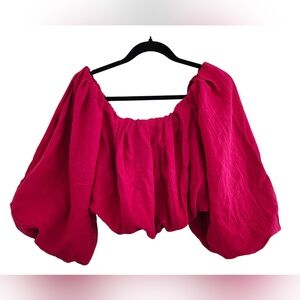 Future Collective Cropped 100% Cotton Blouse. M.